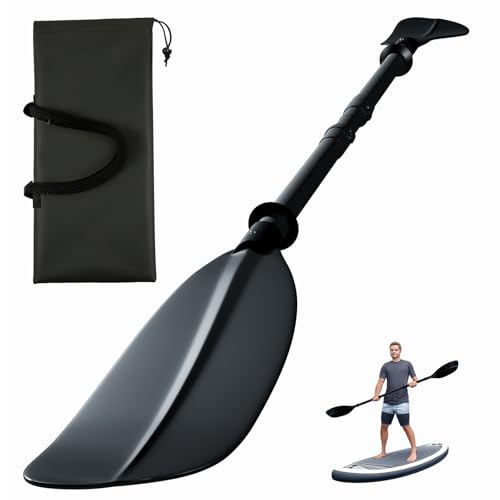 Nenkim Youth Kayak Paddle,4 Piece Kayak Oar with Waterproof Storage Bag Wide Blade Adjustable Kayak Paddle Teens Beginners Kayaking Canoeing Fishing Boating Lake River Ocean.