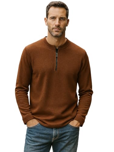 Image of RodZen Men's Cotton Blend Full Sleeve Solid Henley T Shirts