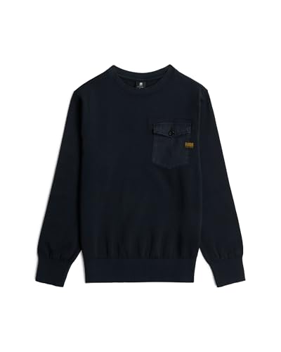 Pull G-Star Army R Knit pour garçon en maille kaki confortable - 4