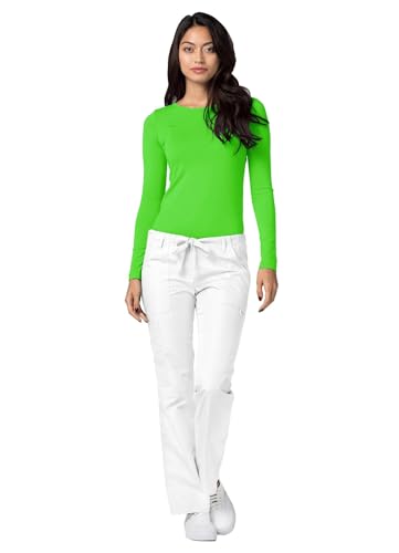 Image of Adar Womens Comfort Long Sleeve T-Shirt Underscrub Tee - 2900 - Neon Lime Green - M