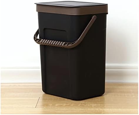 WXXGY Garbage Can Trash Can Kitchen Wall-Mounted Gift Trash Bag Zero Waste Recycling Compost Bin Trash Bathroom Trash Can/Black-L