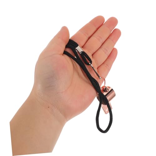 Silbatos deportivos NOLITOY de acero inoxidable 6pcs con cordón miniatura 4