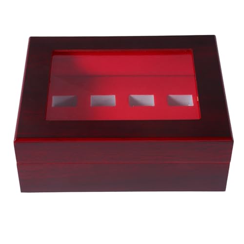 CATIEBYE Wooden Ring Organizer Box with 8 Slots Vintage Jewelry