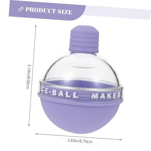Molde para bolas de hielo pequeño reutilizable violeta miniatura 2