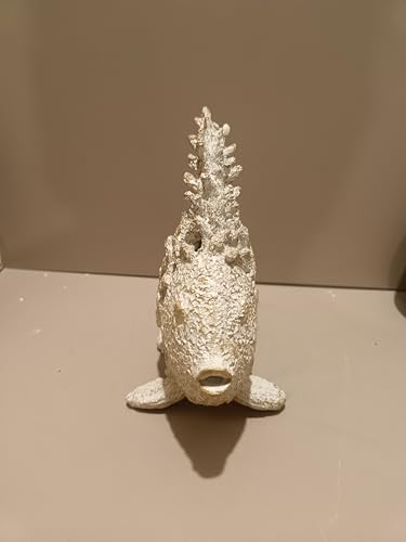 Estatua de pez ángel decorativa de resina miniatura 3