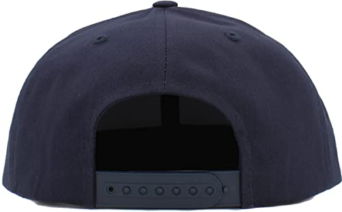 Image of KBETHOS Classic Snapback Hat Blank Cap Underbrim Cotton Wool Blend Flat Visor Adjustable Unisex