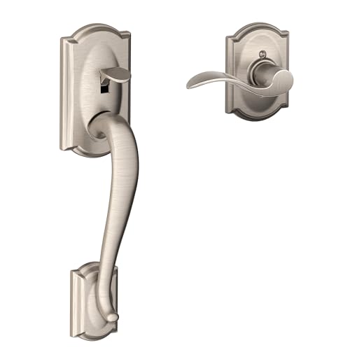 Image of SCHLAGE FE285 619 Acc CAM RH Lower Half Handleset, Camelot Interior Trim, Satin Nickel