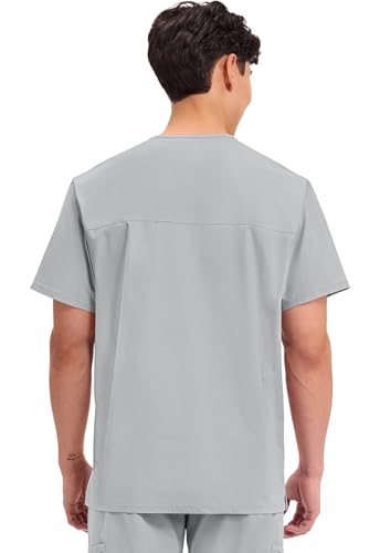 Image of Cherokee WW Professionals Men's V-Neck Scrub Top 4 Pockets Medical Shirt