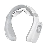 MEEEGOU Electric Neck Massager with Heat, Electromagnetic Pulse Neck Massager,TENS Massager for Pain Relief, 6 Modes 15 Levels Deep Tissue Massage, Portable and Soothing