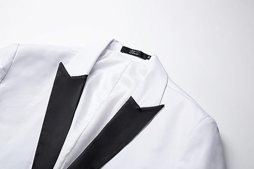 THWEI Mens Tuxedo Jacket One Button Blazer Dress Suit for Wedding Dinner Party3