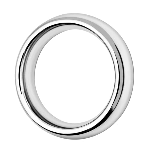Roluck Penisring Männ Edelstahl Cockringe,Metall Penisring zur Potenzsteigerung,Erotik Penis Eichel Intimschmuck Bondage Eichelring verzögerte Ejakulation Ring SM Sexspielzeug(3,5cm)