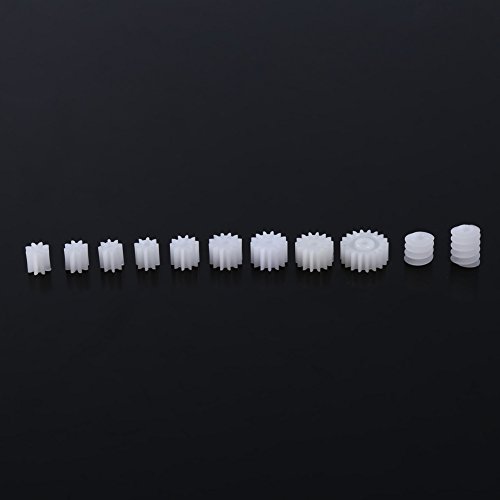 11pcs Plastic Spindle Worm Gear for Aircraft Car Truck Model Robot Motor Shaft