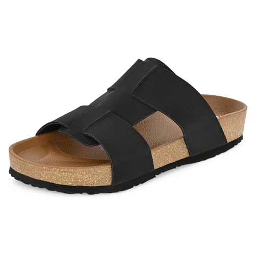 Image of Centrino Men's Berkin-Style Slip-On Sandals | Open Toe Design | Soft PU Footbed | Lightweight & Comfortable | Arch Support | On-Grip Sole | Casual Outdoor Wear (9211)