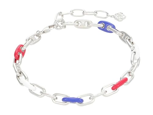 Kendra Scott Womens Bailey Chain Bracelet Gold Red White Blue Mix One Size