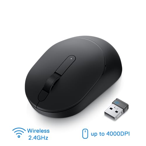 Image of DELL MS3320W Wireless (RF /Bluetooth) Mouse, up to 4000DPI, up to 36 Month Battery Life, 3Y Advance Exchange Warranty - Black