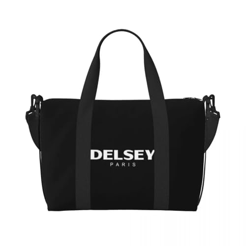 QIOEURYU Sacs de Voyage Personnalisé DELSEYS Épicerie Shopping Femmes Grande capacité Beach Gyms Loisirs en Plein Air Cadeaux de Vacances