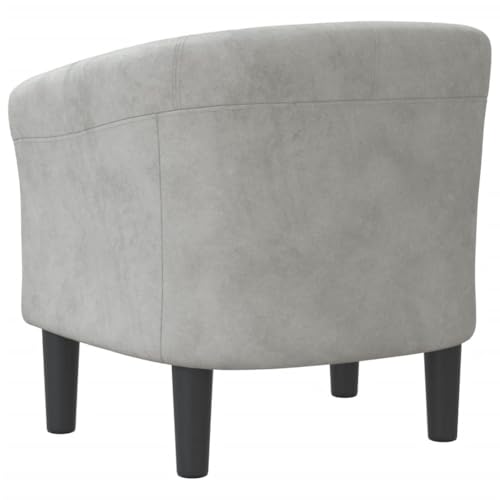 Fauteuil club velours gris structure pin pour assise confortable balcon