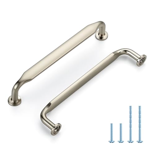 HOME EDIT Brushed Nickel Solid Cabinet Handles & Pulls 5 Inch 5 Pack
