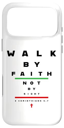 2 Corinthians 5:7 ? Walk by Faith Not by Sight Vision Chart �X�}�z�P�[�X iPhone 17 Pro Max �p