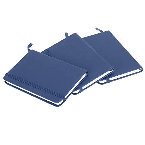 Cahier de poche A6 bleu lot de 3 format compact et couverture souple - 8
