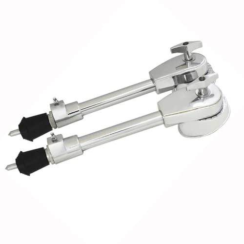 KZU 2 PCS Bass Drum Legs, Anti-skid Drum Stand Feet, 1 Pair Drum Spurs Musical Instrument Accessory, Professional Drum Leg Set of 2 for Percussion Instrument, silver