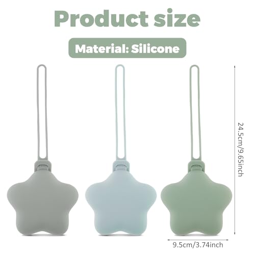 Image of 3PCS Pacifier Holder Case, Portable Silicone Pacifier Storage Pacifier Container, Baby Pacifier Silicone Holder Pouch for Newborn, Safe and Soft Material Silicone Pacifier Cover Pacifier Bags