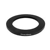uxcell 72mm-52mm 72mm to 52mm Black Step Down Ring Adapter for Camera
