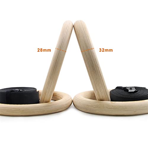 Anillas Gimnasia Madera con Correas Ajustables 2.8cm x 4.5m miniatura 3