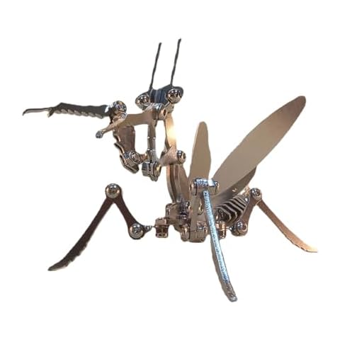 CXML&DASHE Metal Model - Metal Puzzle 3D Model Toys - Stainless Steel Assembled Finished Simulation Insect Mechanical Toys (Mechanical Mantis) Cover