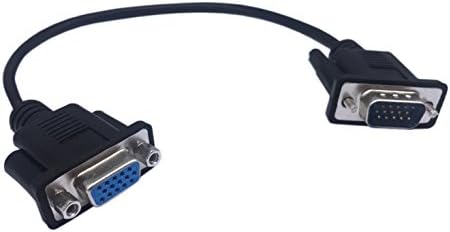 CERRXIAN 1ft VGA SVGA 15 Pin HD15 Male to Female Adapter Video Monitor Extension Cable for PC Laptop TV Porjector(mf)
