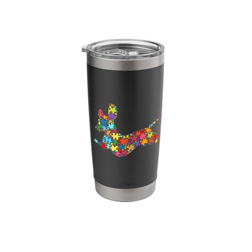 Dachshund Dog Puzzle for Women Men Kids - Autism Awareness Stainless Steel Insulated Tumbler
