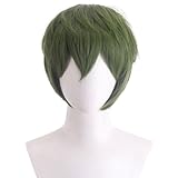 HSHUHMLBJ Short Dark Green Daily Party Cosplay Peluca para Shintaro Midorima Anime Cosplay Peluca