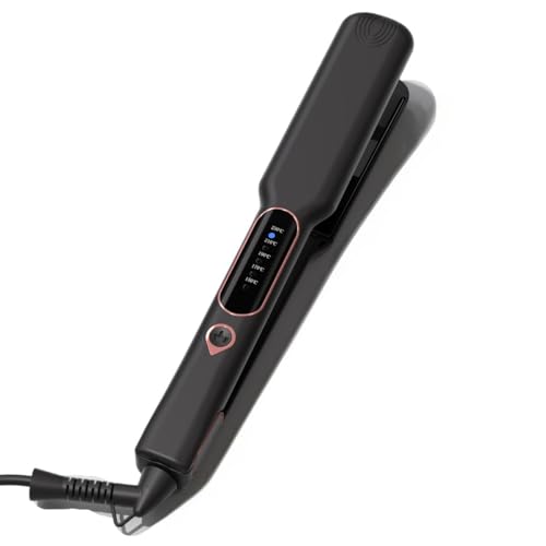 Plancha para cabello 2 en 1 con 5 opciones de calor y sistema de calentamiento rápido de 15 segundos, enchufe EU, para diversos tipos de cabello y diseño diario de peinados miniatura 1