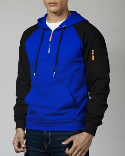 Men's Fashion Hoodies & Sweatshirts, Hoodies for Men Quarter Zip Pullover, Tactical Sweatshirt Long Sleeve, Casual