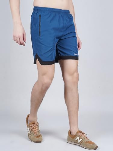 Image of Sports Shorts for Men, Athletic Running & Gym Shorts with Zip Pocket, Regular Fit Training Shorts