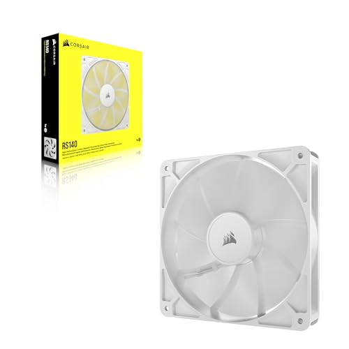 Image of CORSAIR RS140 140mm PWM Fan - Daisy-Chain Connection - Low-Noise - Magnetic Dome Bearing - Single Pack - White