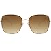 SOJOS Trendy Oversized Square Metal Frame Sunglasses for Women Men Retro Big Flat Lens UV Protection Sunglasses SJ1146, Gold Frame/Brown Grading Lens