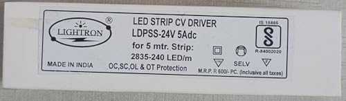 Image of 3 Quantity, 24V DC Constant Voltage LED Driver, Input: AC 230V, Output: DC 24V 5AMPS, Used SMPS, Power Supply Strip, LED Panels, CCTV, Protection OC, SC, IP65, Aluminium Frame (Pack of 3)