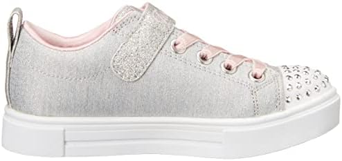 Skechers Kids Twinkle Toes Twinkle Sparks -Heather Charm Sneaker, Grey/Silver, 13 Little Kid | Image 5