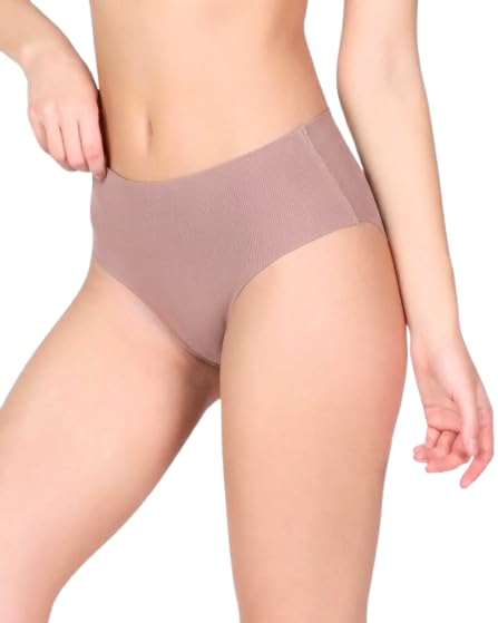oh so u InvisiAir Seamless Hipster Brief for Women | No Show Panty | Laser Cut Edges | Breathable Moisture Wicking | Cotton Gusset | 4-Way Stretch | Comfort Fit (Pack of 1)-picture-3