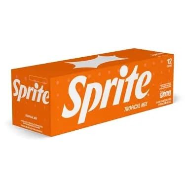Tropical Mix Soda, SpRITe 144 Fl Oz,12 cans
