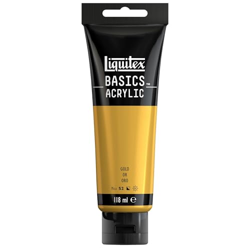 Liquitex Basic Acrylic - Tubo de Pintura Acrílica, 118 ML, Dorado (Oro Iridescente Nuevo)