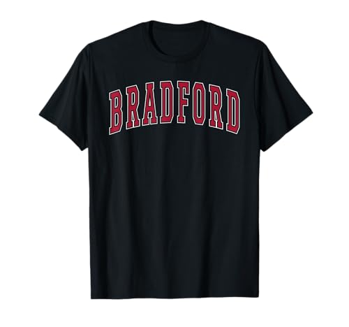 Bradford Pennsylvania Souvenir College Style Red Text T-Shirt