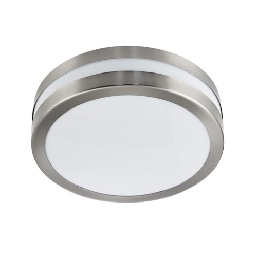 Image of Britalia Stainless Steel Outdoor Modern Round Flush Bulkhead IP44-2 x E27 ES Large Edison Screw Light Bulb Required (Not Included) | Suitable for Standard or Smart LED Lamps