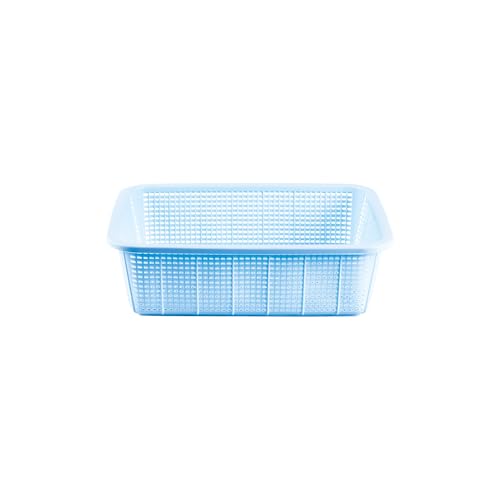 Image of Joyo Scottish Basket Rectangular Multipurpose Smart Storage Basket with Different Size (S, M & L) for Vegetables, Fruits,Cosmetics (Pack of 3) - Blue