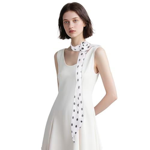 Chiffon Scarf for Women Neck Scarf with Removable Flower for Halloween Costume Accessory