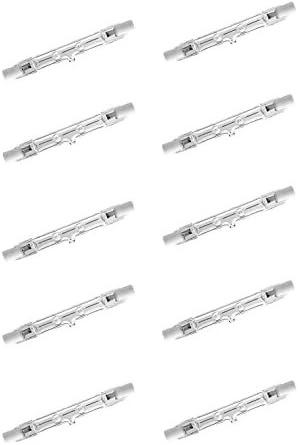 Pack of 10 Halogen Light Bulbs Rod R7S 78 mm 80 W/827 2700 K 1400LM AC 220... 240 V, 360 ° Beam Angle, Dimmable