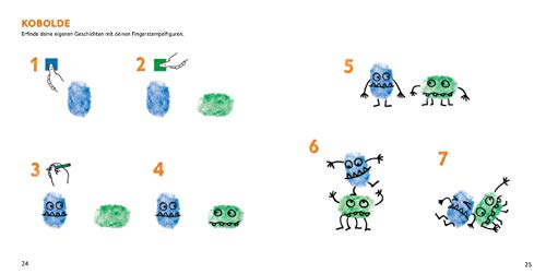 Fingerstempeln für kleine Künstler-Set - Monster