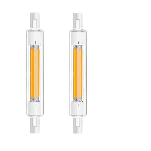 Aseoacc Ampoule R7S LED 118 mm 30W Gradable, 3000LM 3000K Blanc Chaud, COB Angle 360°, Remplace Halogène J118 300W, pour Éclairage Intérieur/Extérieur, 220-240V, Lot de 2