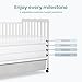 Dream On Me Carson Classic 3-in-1 Convertible Full-Size Baby Crib in White, GreenGuard Gold & BSA, 4 Mattress Heights, Converts to Day & Toddler Bed, Locking Wheels, Classic Nursery Design